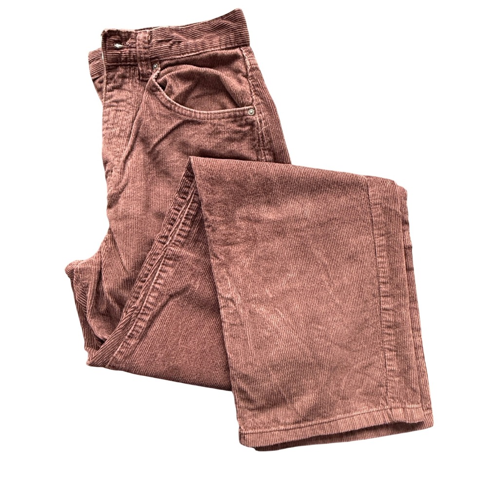 Cotton On Cord Straight Jean Womens 2 Rose Brown High Rise Corduroy Pants